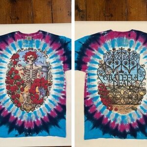 Vintage 1995 Grateful Dead 30th Anniversary Liquid Blue T-shirt Size Large
